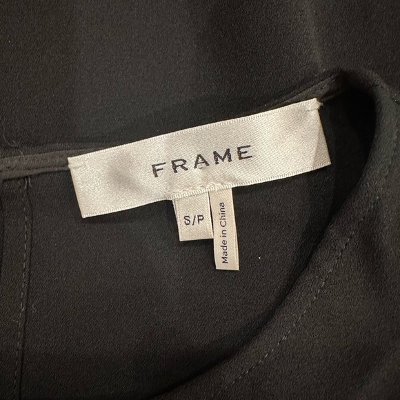 NWOT FRAME Flared-Sleeve Crepe Blouse SP - Picture 5 of 6